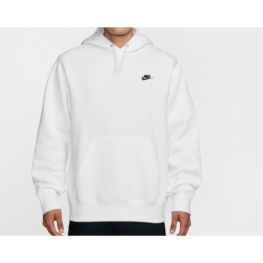 Nike Sportswear Club Fleece Pullover Hoodie White Men’s‎ XL NWT